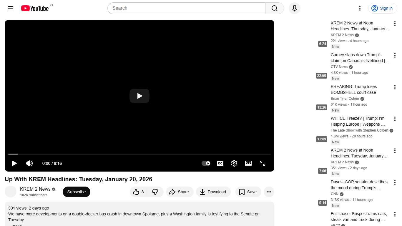 Up With KREM Headlines: Tuesday, January 20, 2026 - YouTube